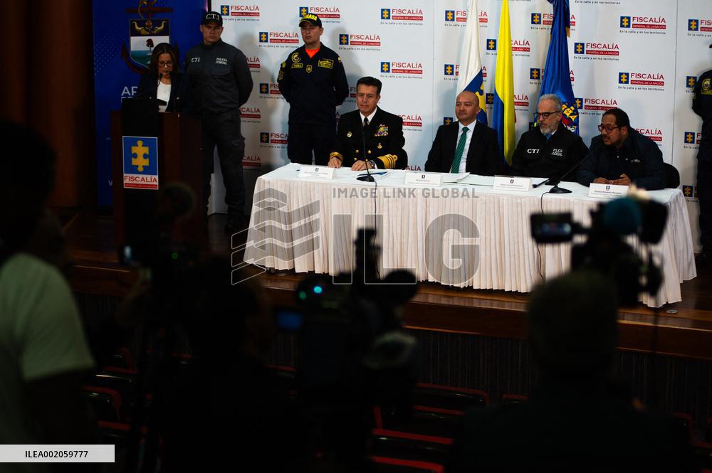 Colombia's Navy and Prosecutor Office Press Conference