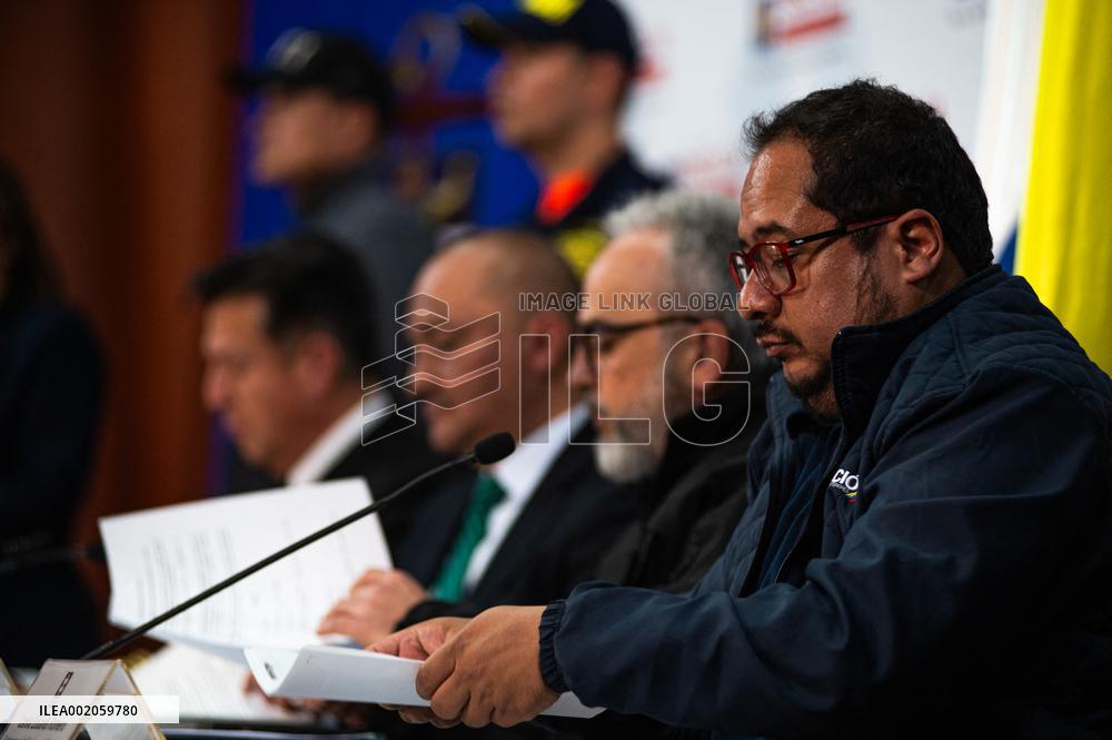 Colombia's Navy and Prosecutor Office Press Conference