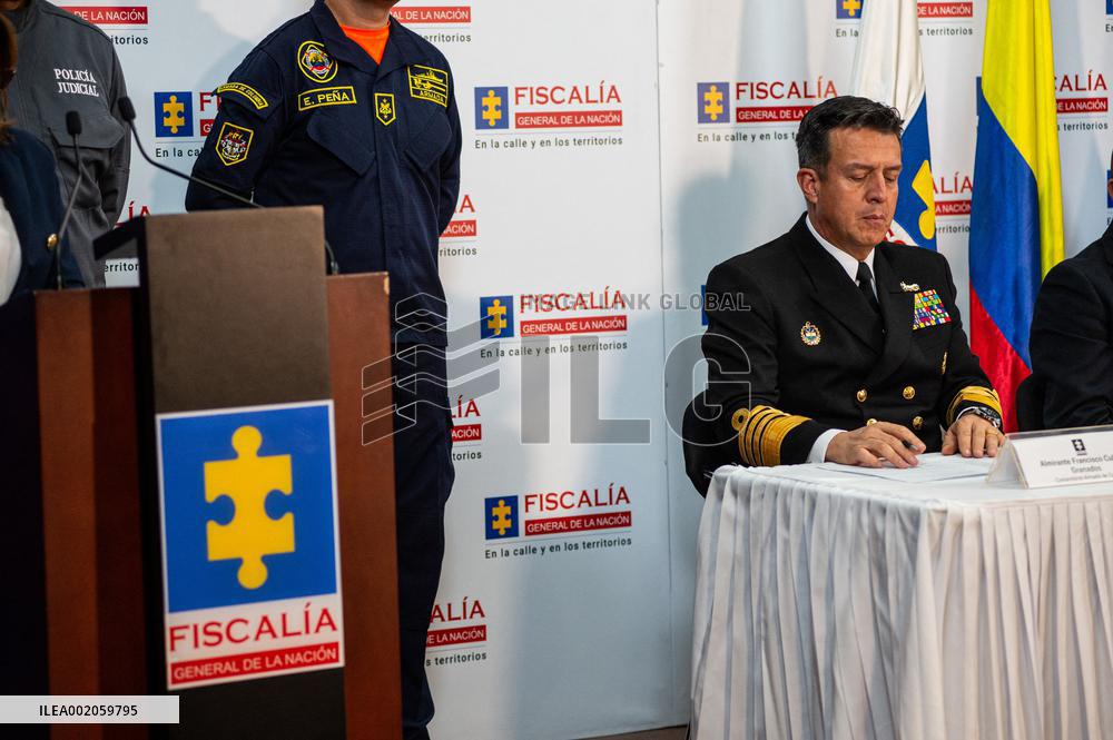 Colombia's Navy and Prosecutor Office Press Conference