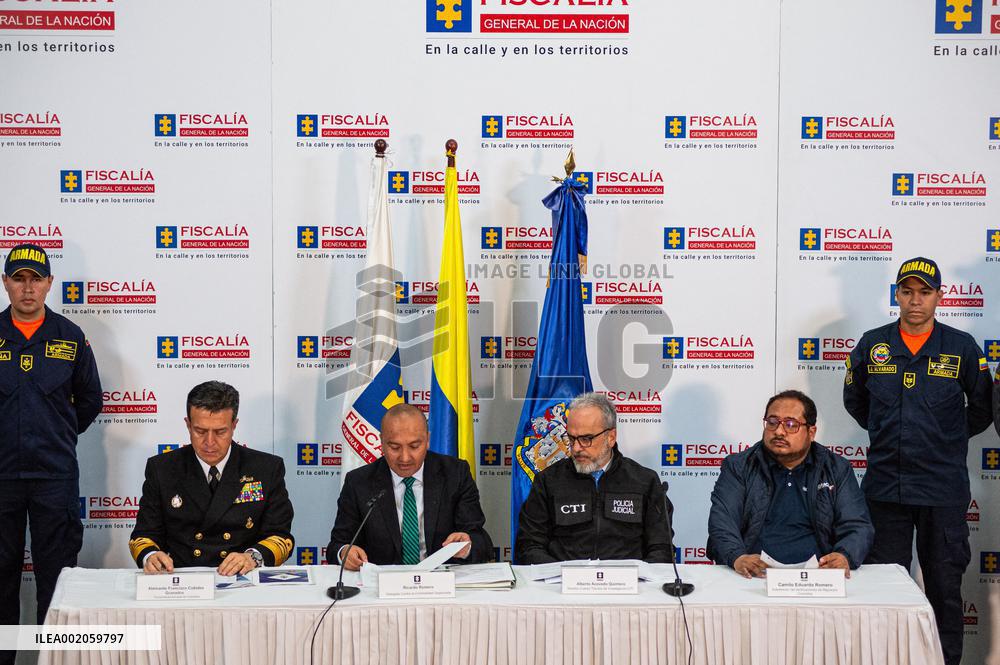 Colombia's Navy and Prosecutor Office Press Conference