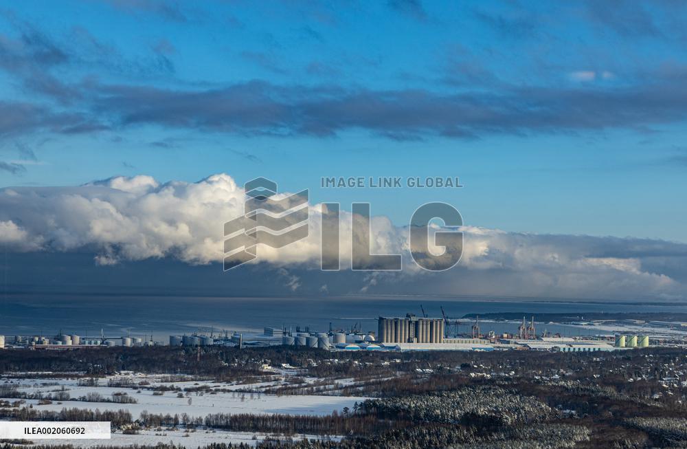 Aerial view of Muuga port
