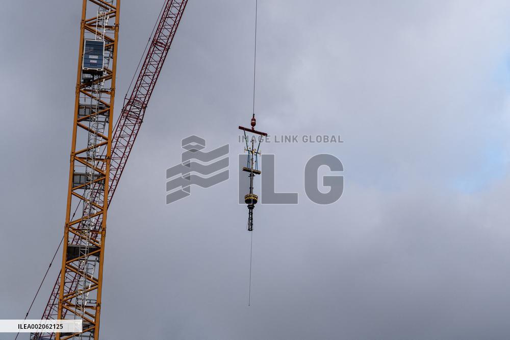 The Cross Of Notre-Dame De Paris Placed At The Top - Paris