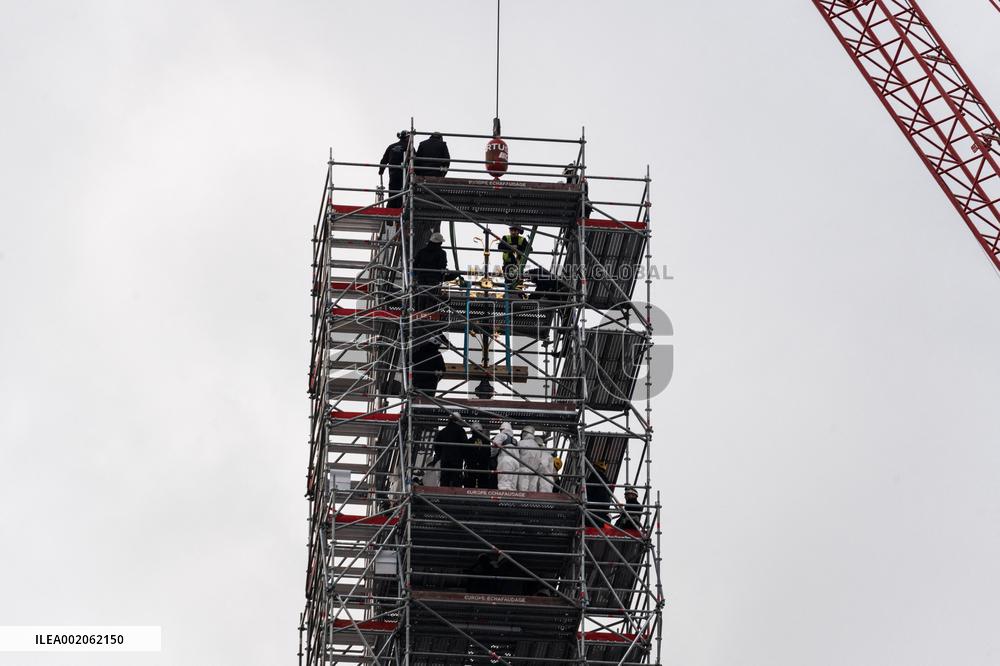 The Cross Of Notre-Dame De Paris Placed At The Top - Paris