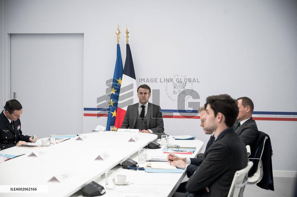 President Macron At G7 Summit Meeting - Paris