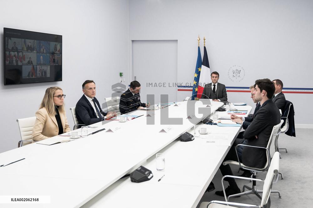 President Macron At G7 Summit Meeting - Paris