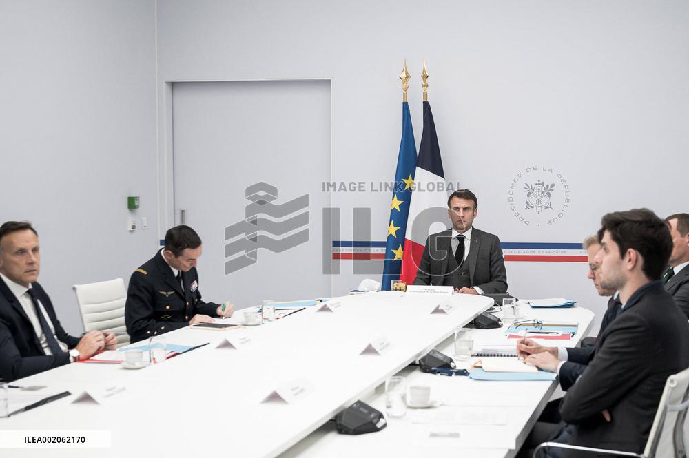 President Macron At G7 Summit Meeting - Paris