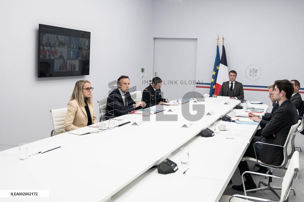 President Macron At G7 Summit Meeting - Paris