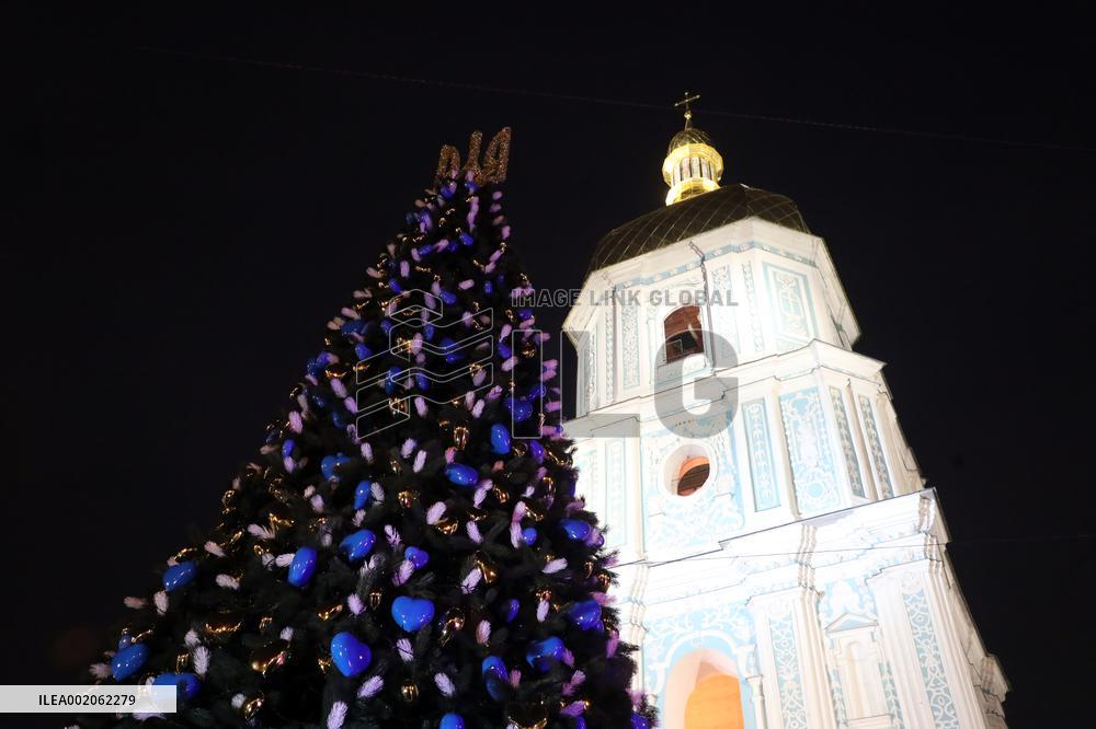 Lighting of main Christmas tree of Ukraine in Kyiv
