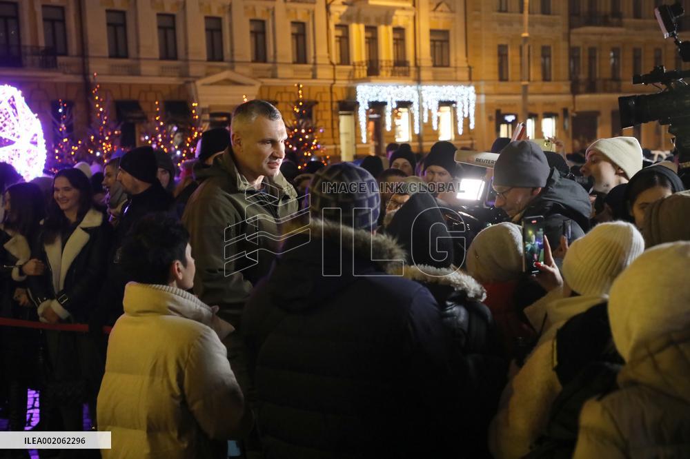 Lighting of main Christmas tree of Ukraine in Kyiv