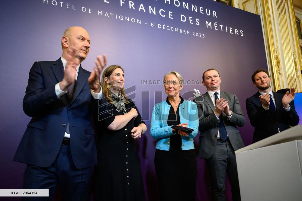 PM Borne At Reception In Honour Of The French Skills Team - Paris