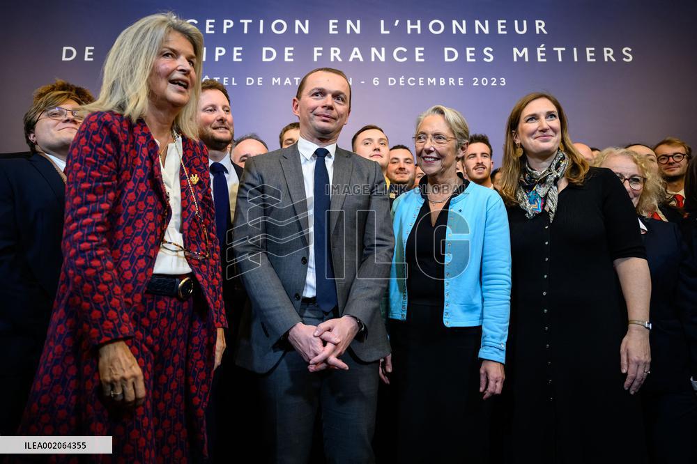 PM Borne At Reception In Honour Of The French Skills Team - Paris