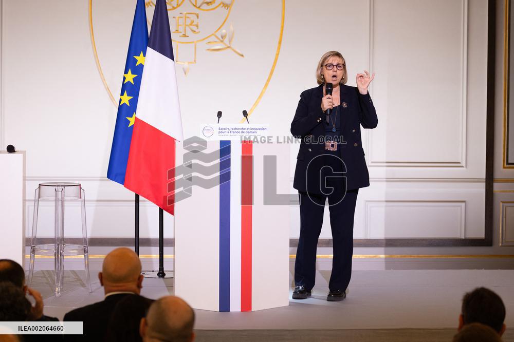 President Macron Meets With The Research Community - Paris