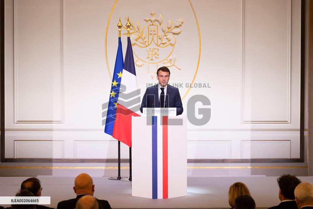 President Macron Meets With The Research Community - Paris