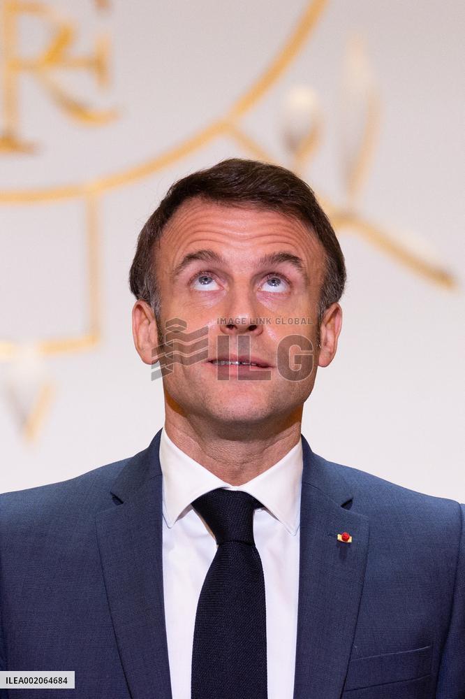 President Macron Meets With The Research Community - Paris