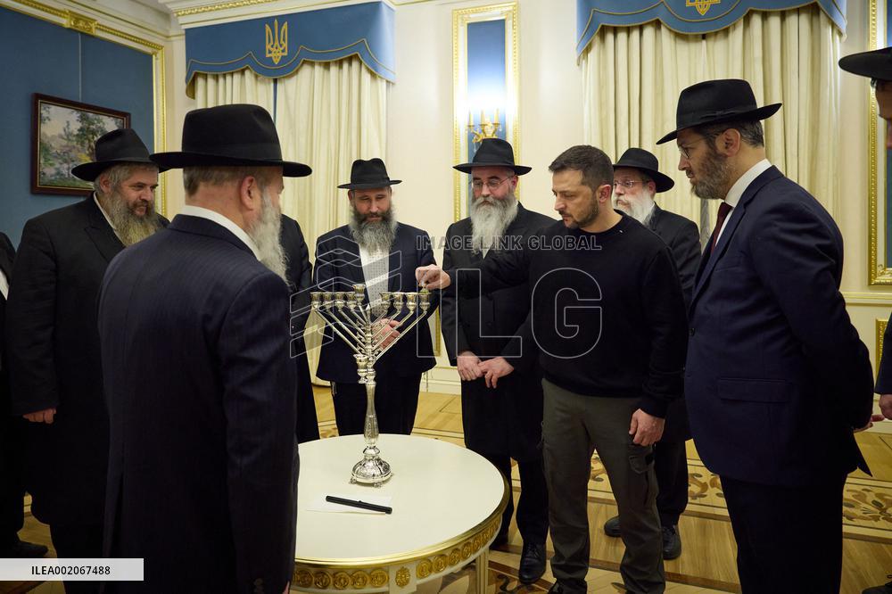 Zelensky Marks The Start Of Hanukkah - Kyiv