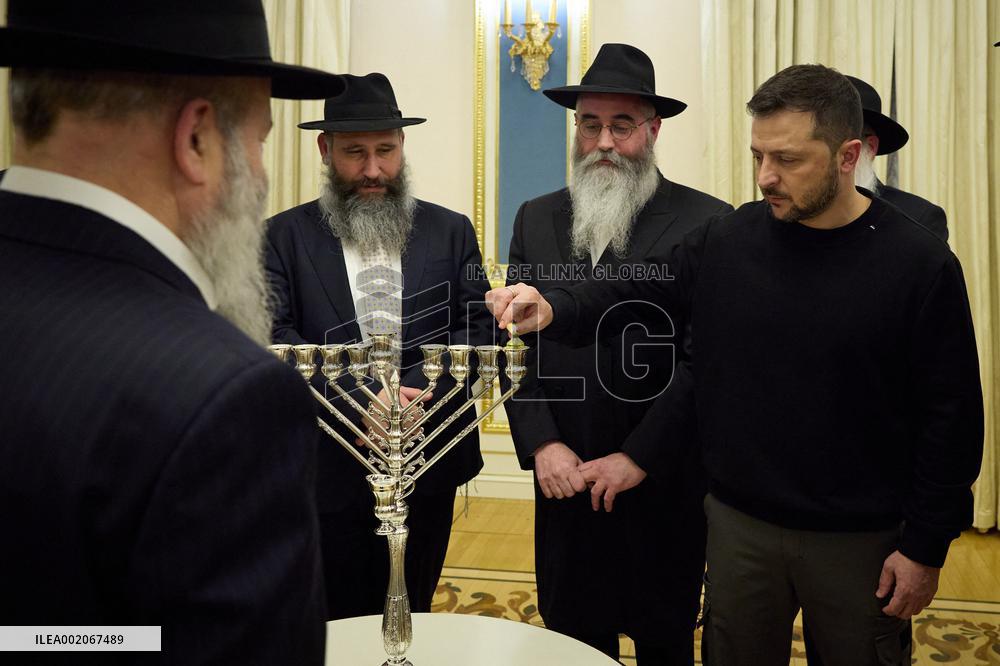 Zelensky Marks The Start Of Hanukkah - Kyiv
