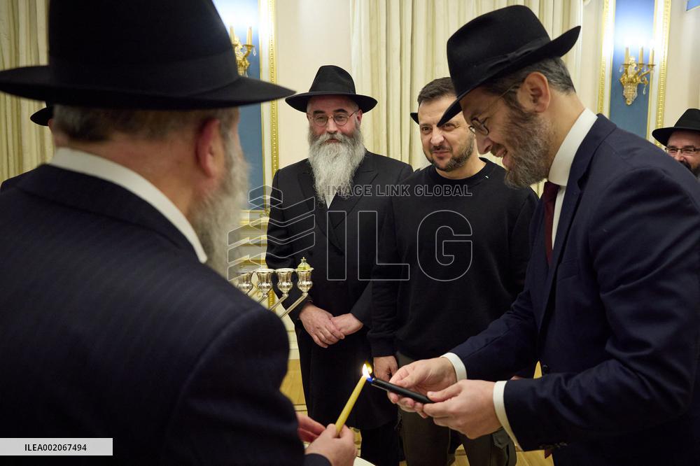 Zelensky Marks The Start Of Hanukkah - Kyiv