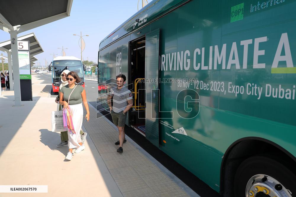 UAE-DUBAI-COP28-CHINESE ELECTRIC BUSES