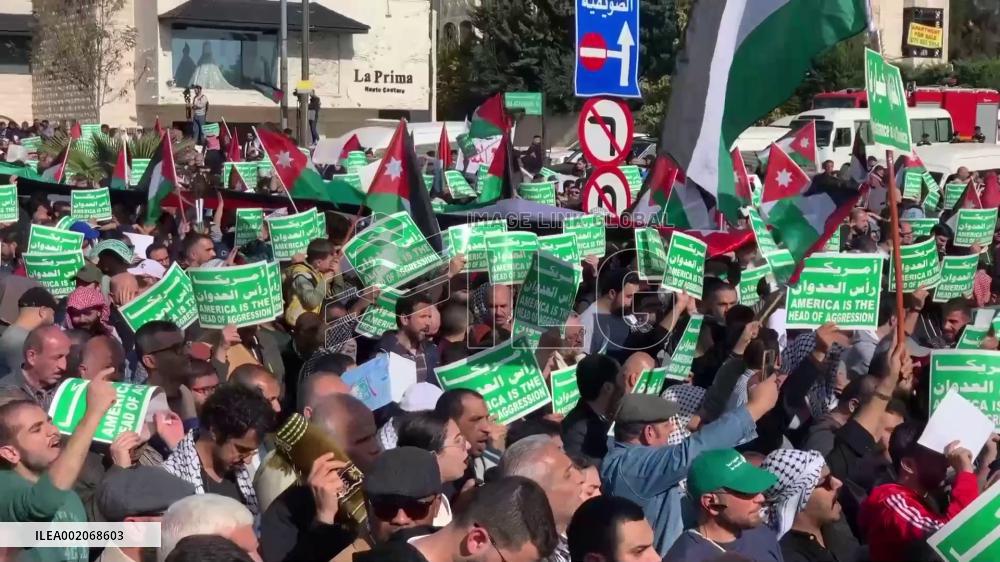 Jordanians rally to denounce U.S. stance on Gaza conflict