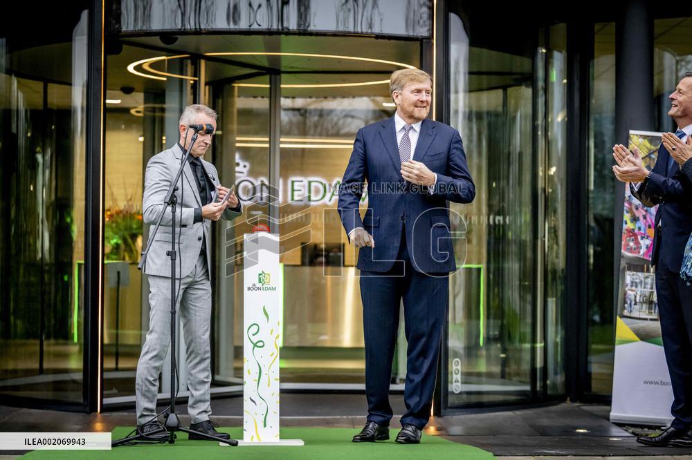King Willem-Alexander opens The new building of Koninklijke Boon Edam