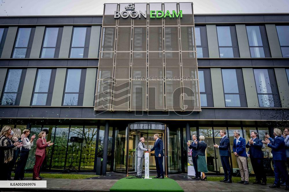 King Willem-Alexander opens The new building of Koninklijke Boon Edam