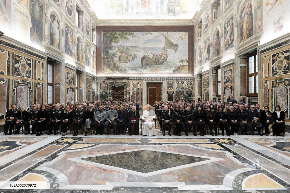 Pope Francis Audience With Delegation Of The Italian Air Force