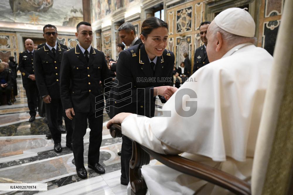 Pope Francis Audience With Delegation Of The Italian Air Force