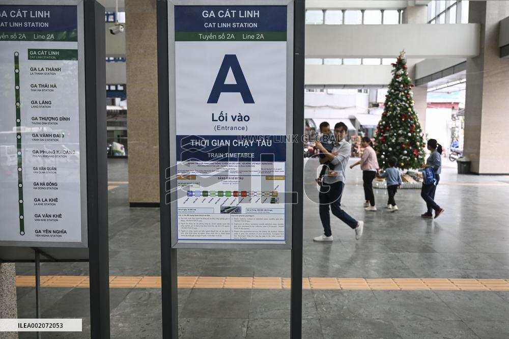 VIETNAM-HANOI-TRANSPORTATION-URBAN ELEVATED RAILWAY