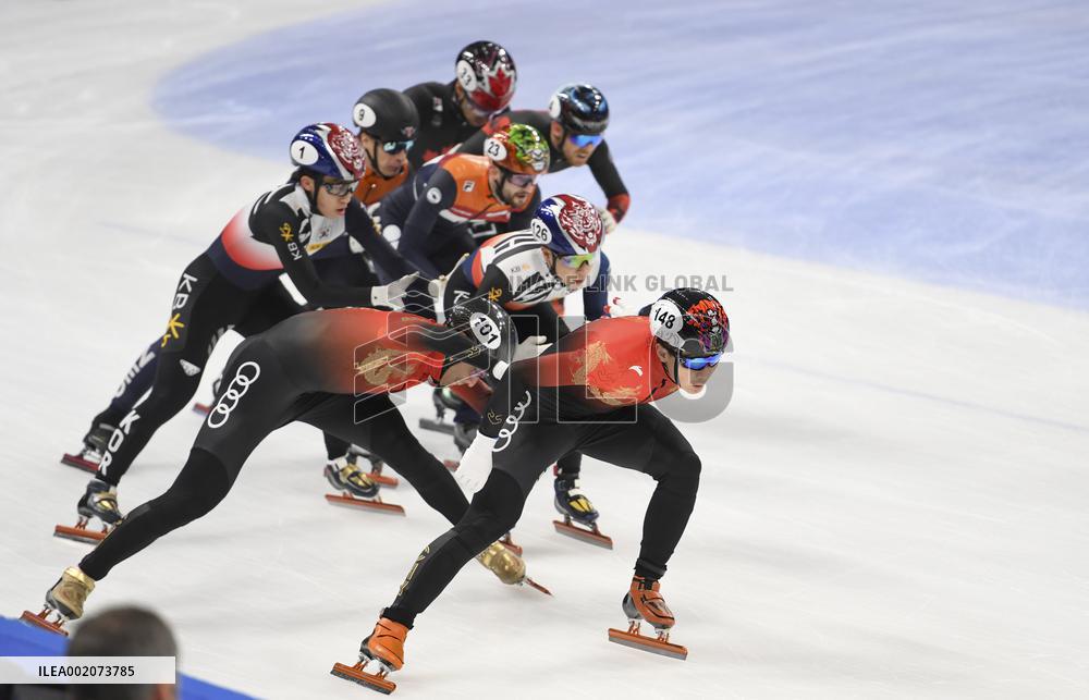 (SP)CHINA-BEIJING-SHORT TRACK SPEED SKATING-ISU WORLD CUP-MEN'S 5000M RELAY FINAL A (CN)