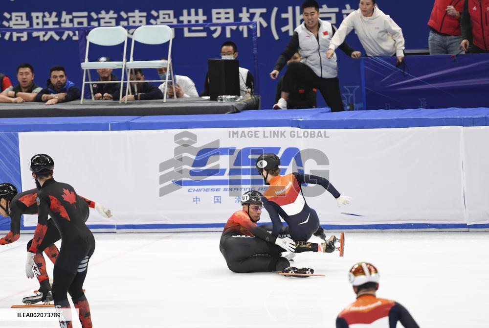 (SP)CHINA-BEIJING-SHORT TRACK SPEED SKATING-ISU WORLD CUP-MEN'S 5000M RELAY FINAL A (CN)