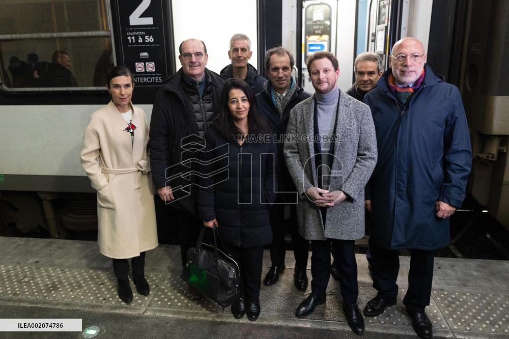 Inauguration of the Paris-Aurillac night train - Paris