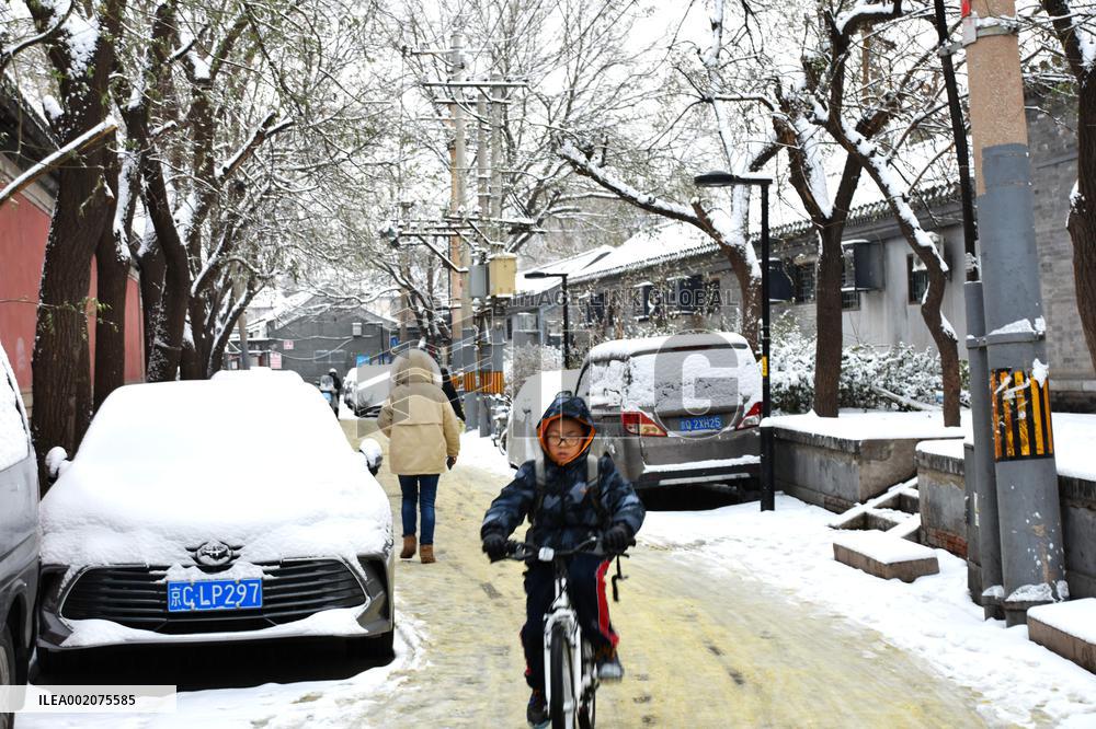 The First Snow Hit Beijing