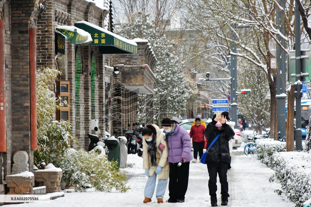 The First Snow Hit Beijing