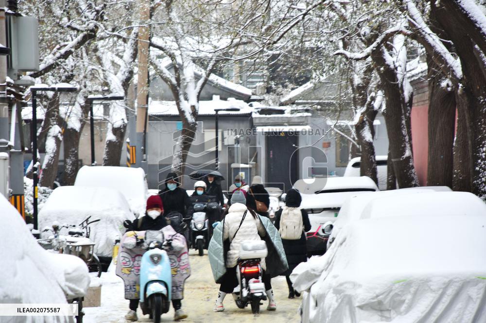 The First Snow Hit Beijing