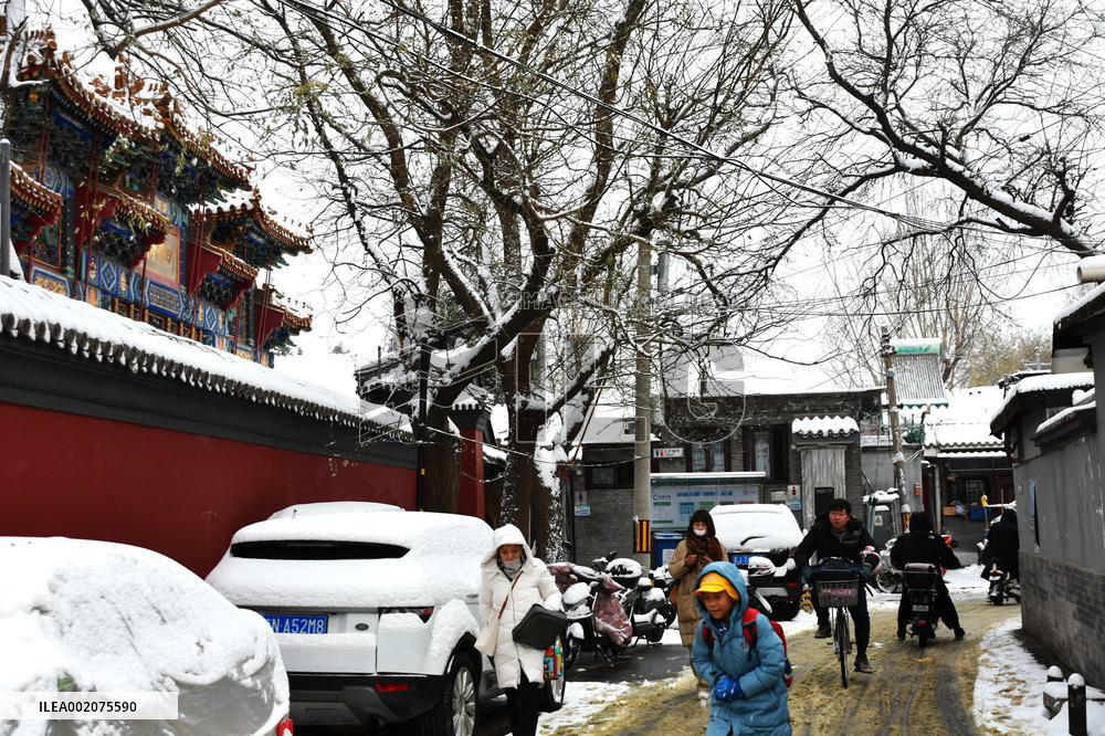 The First Snow Hit Beijing