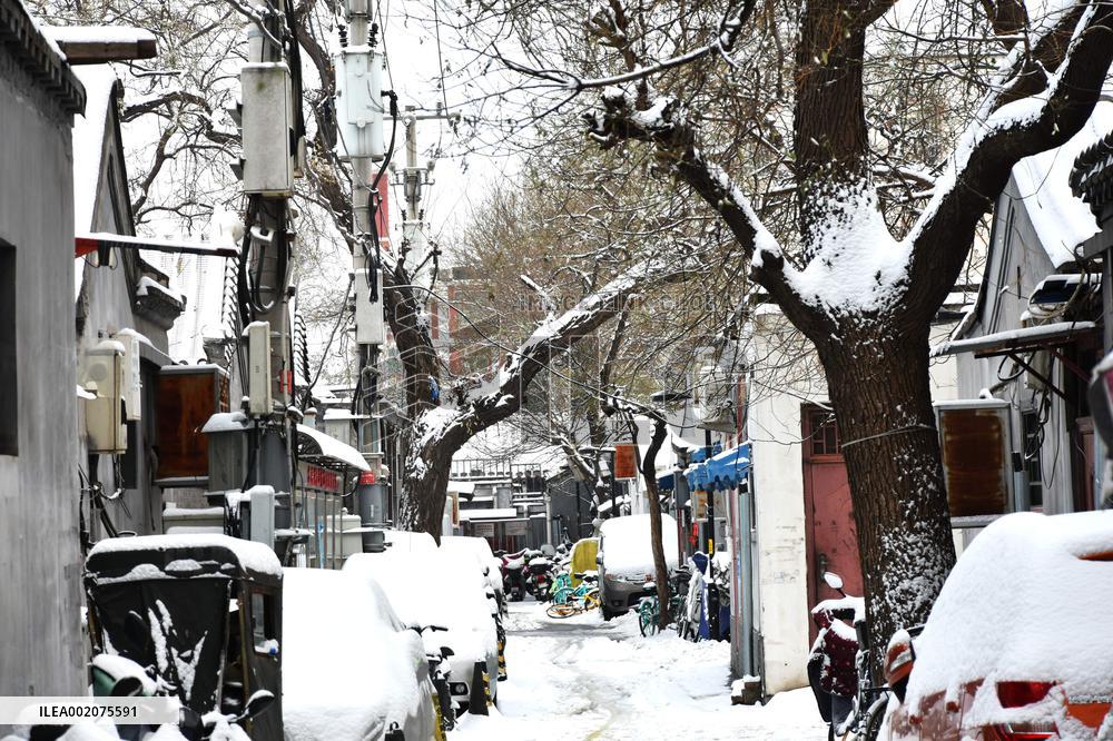 The First Snow Hit Beijing