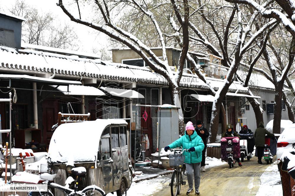 The First Snow Hit Beijing