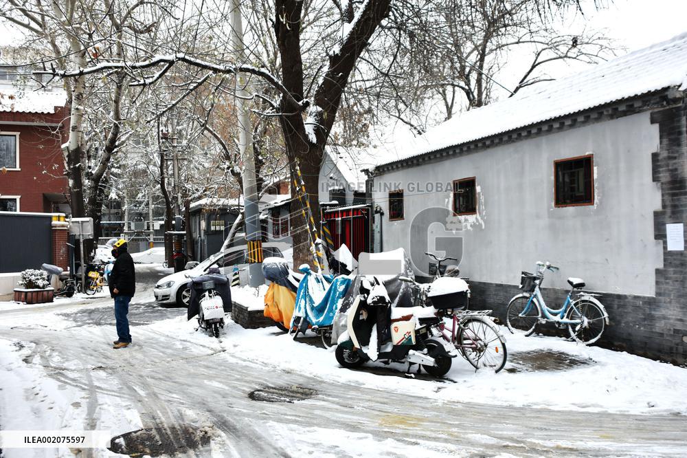 The First Snow Hit Beijing