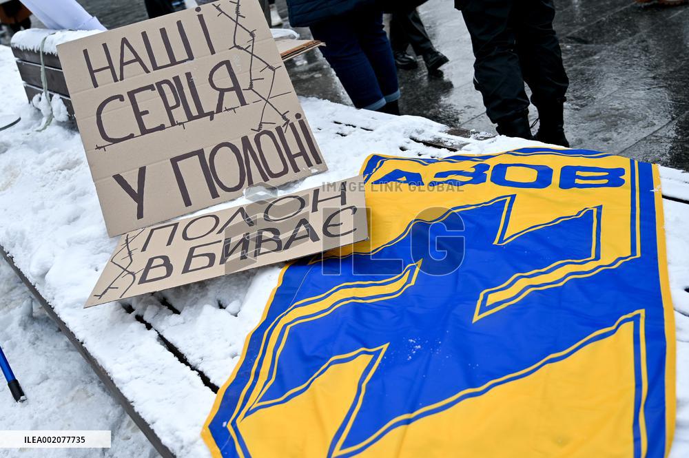 Rally for Ukrainian POWs in Lviv