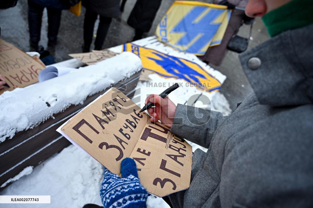 Rally for Ukrainian POWs in Lviv