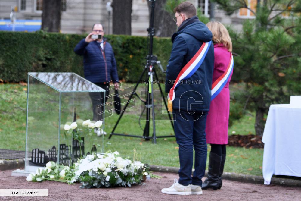 Tribute In Memory Of The 5 Victims Of The 2018 Terrorist Attack In Strasbourg