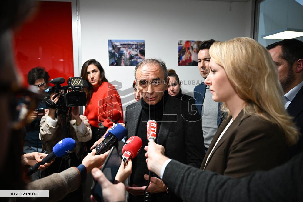 Eric Zemmour And Marion Marechal In The New HQ of Reconquete - Paris