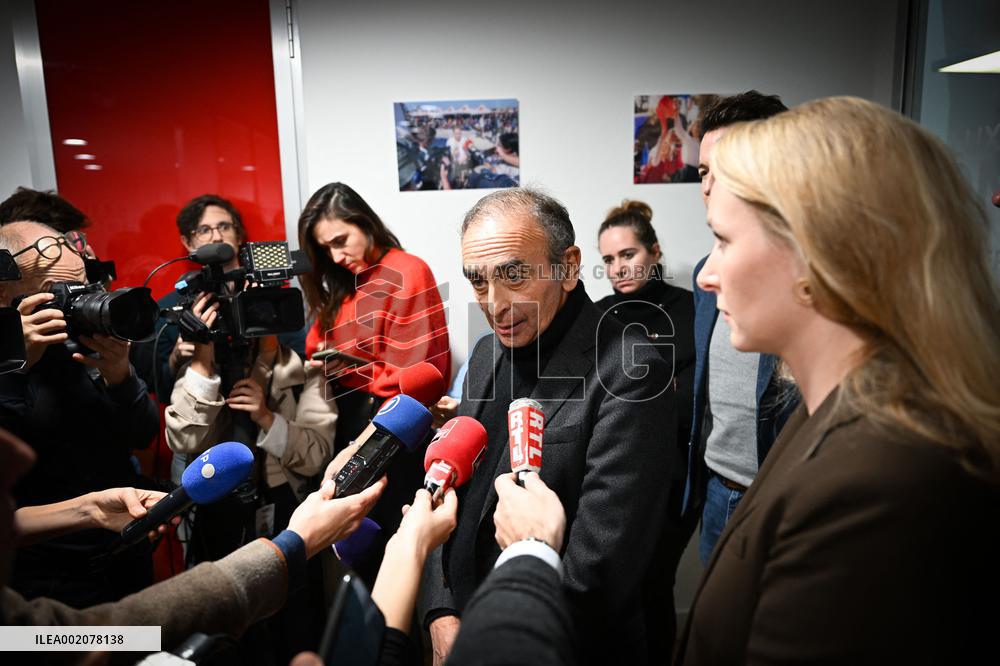 Eric Zemmour And Marion Marechal In The New HQ of Reconquete - Paris
