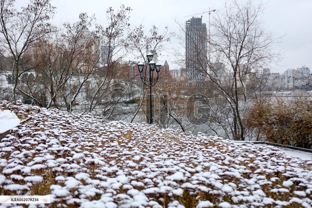 Dnipro in winter