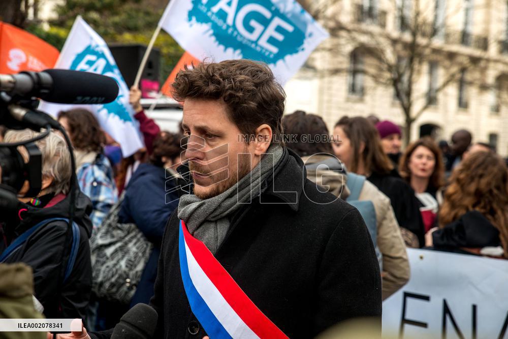 Rally In Paris Against Immigration Law