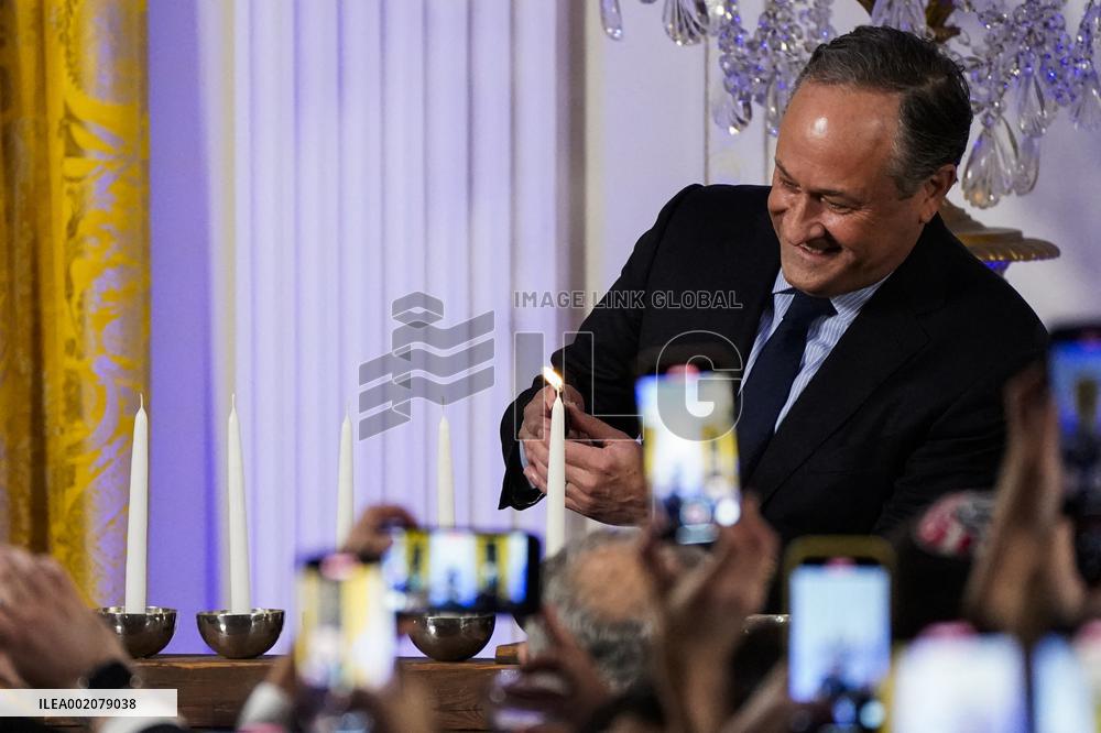 U.S. President Joe Biden hosts a Hanukkah reception at the White House in Washington