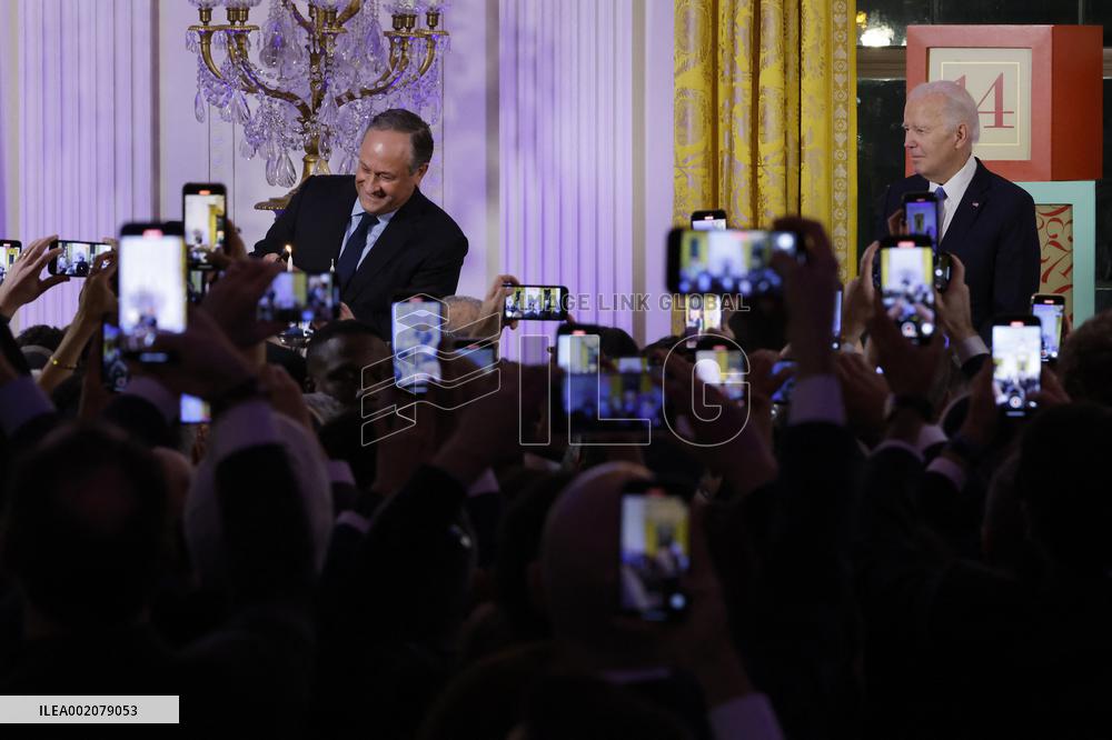 President Biden Hosts A Hanukkah Holiday Reception At The White House