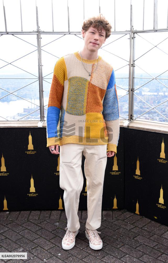 Cast Of Apple TV+'s The Family Plan Visit The Empire State Building - NYC