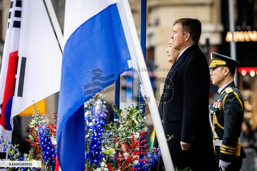 Royals Welcome President Of South Korea - Amsterdam