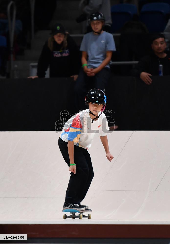 (SP)JAPAN-TOKYO-SKATEBOARDING-STREET SKATEBOARDING WORLD CHAMPIONSHIPS-WOMEN'S QUALIFIER